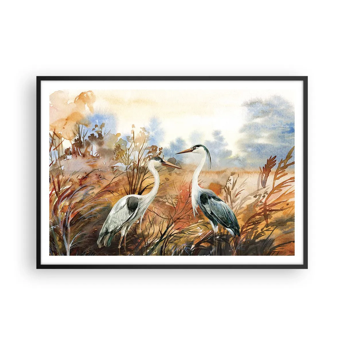 Plakát v černém rámu - Kam na podzim? - 100x70 cm