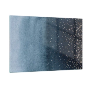 Obraz na skle - Kompozice – modré fáze - 120x80 cm