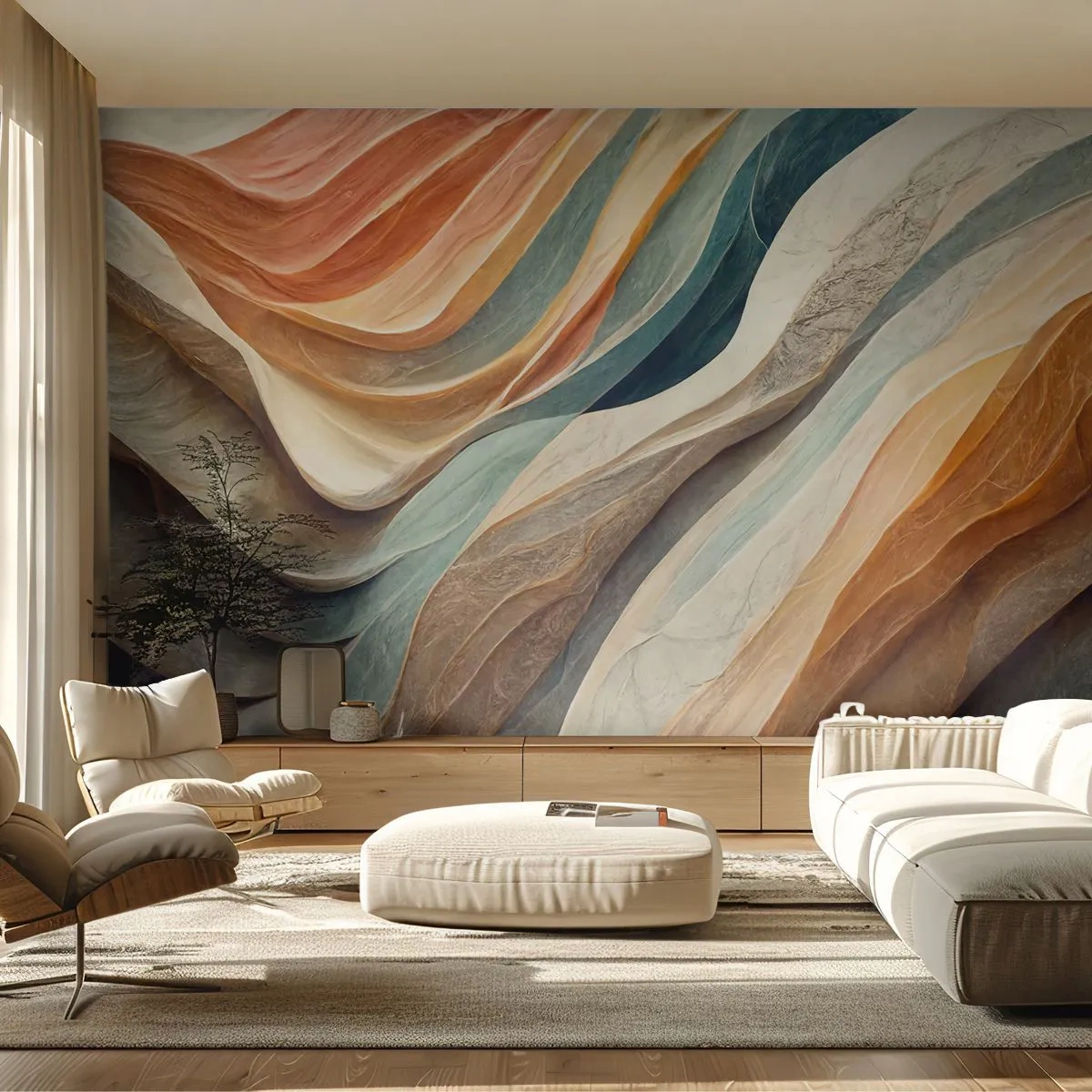 Fototapeta Premium Sand - Okamžik před změnou - Textura, Vzor, Jasný - 300x210 cm