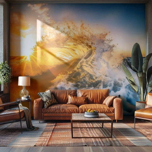 Fototapeta Premium Sand - Hra v písku - Mávat, Moře, Voda - 300x210 cm