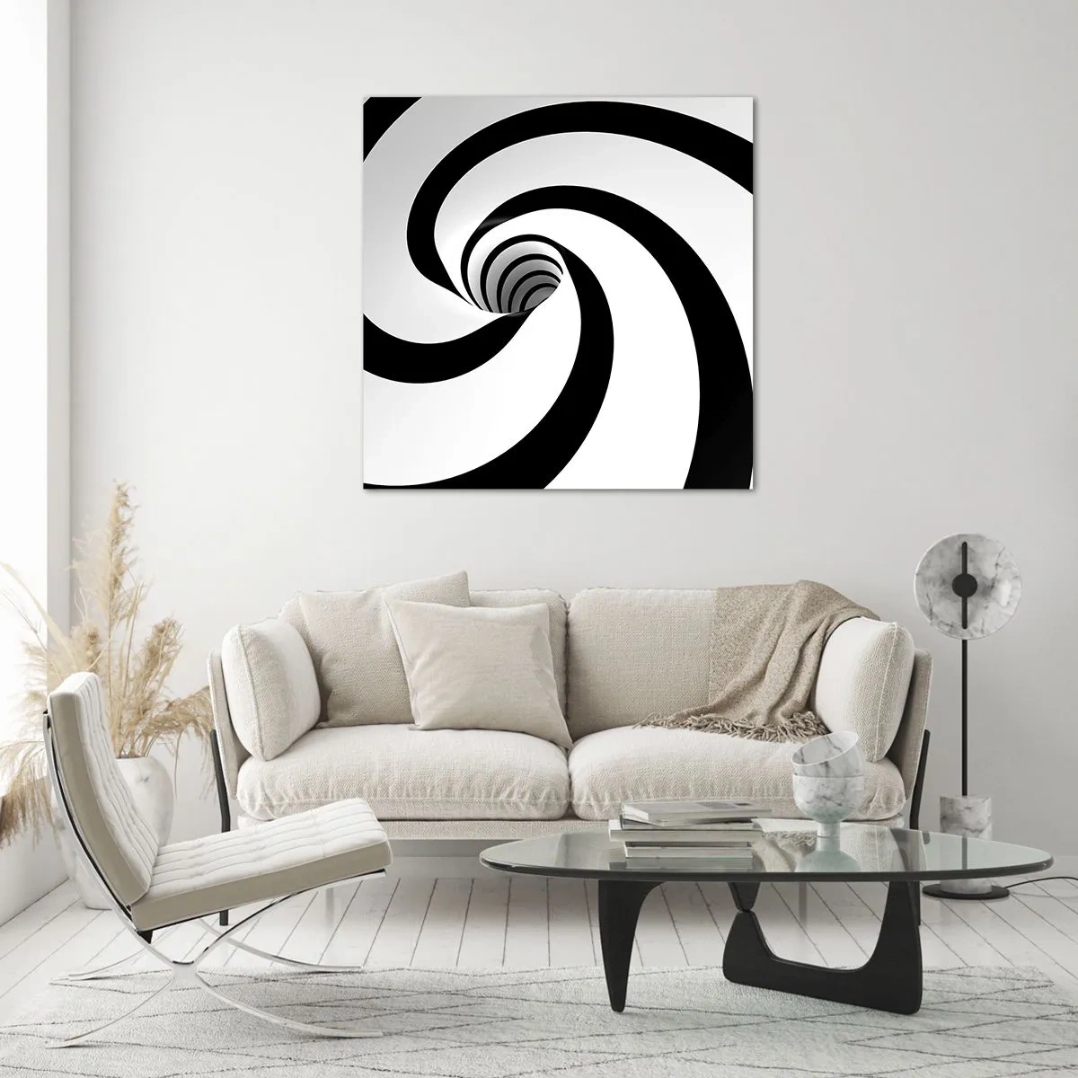 Obraz na skle - Podlehnout viru? - 30x30 cm