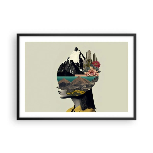 Plakát v černém rámu - Žena – vždy tajemství - 70x50 cm