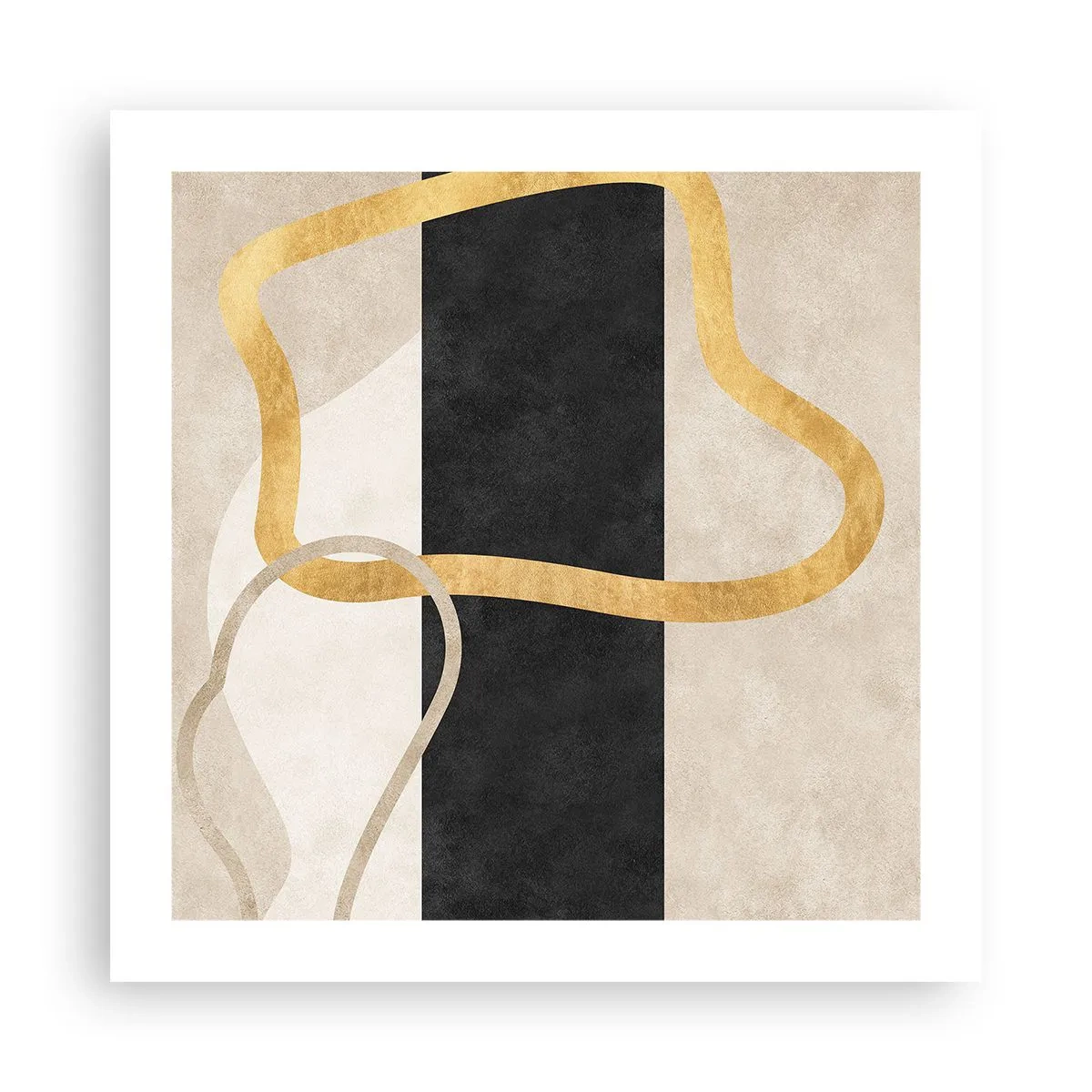 Plakát - Tvary ve smyčce - 50x50 cm