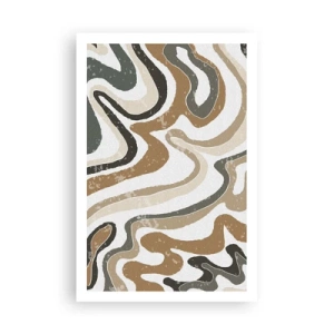 Plakát - Meandry zemitých barev - 61x91 cm