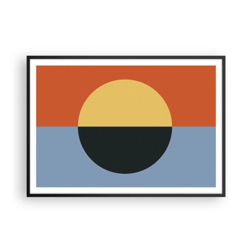 Plakát v černém rámu - Kompozice tepla a chladu - 100x70 cm