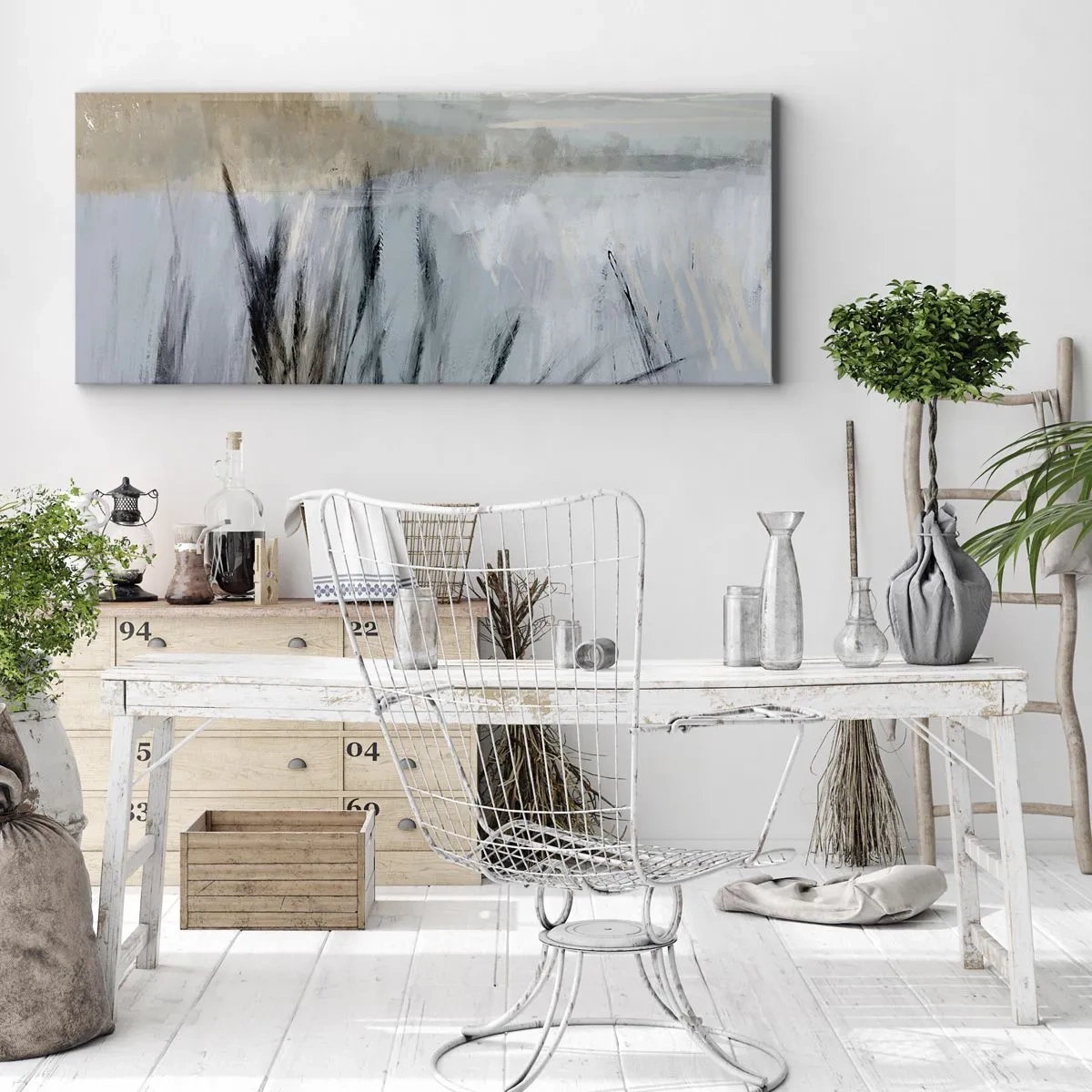 Obraz na plátně - Zimní pole - 160x50 cm