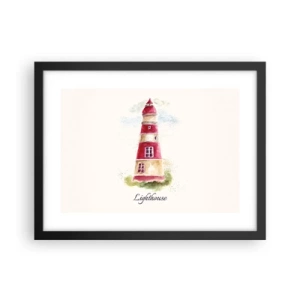 Plakát v černém rámu - Tady je vždy počasí - 40x30 cm