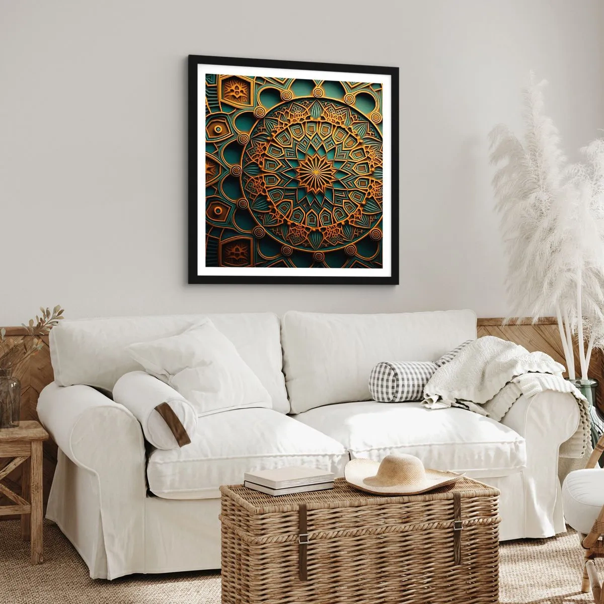 Plakát v černém rámu - V arabském stylu - 40x40 cm