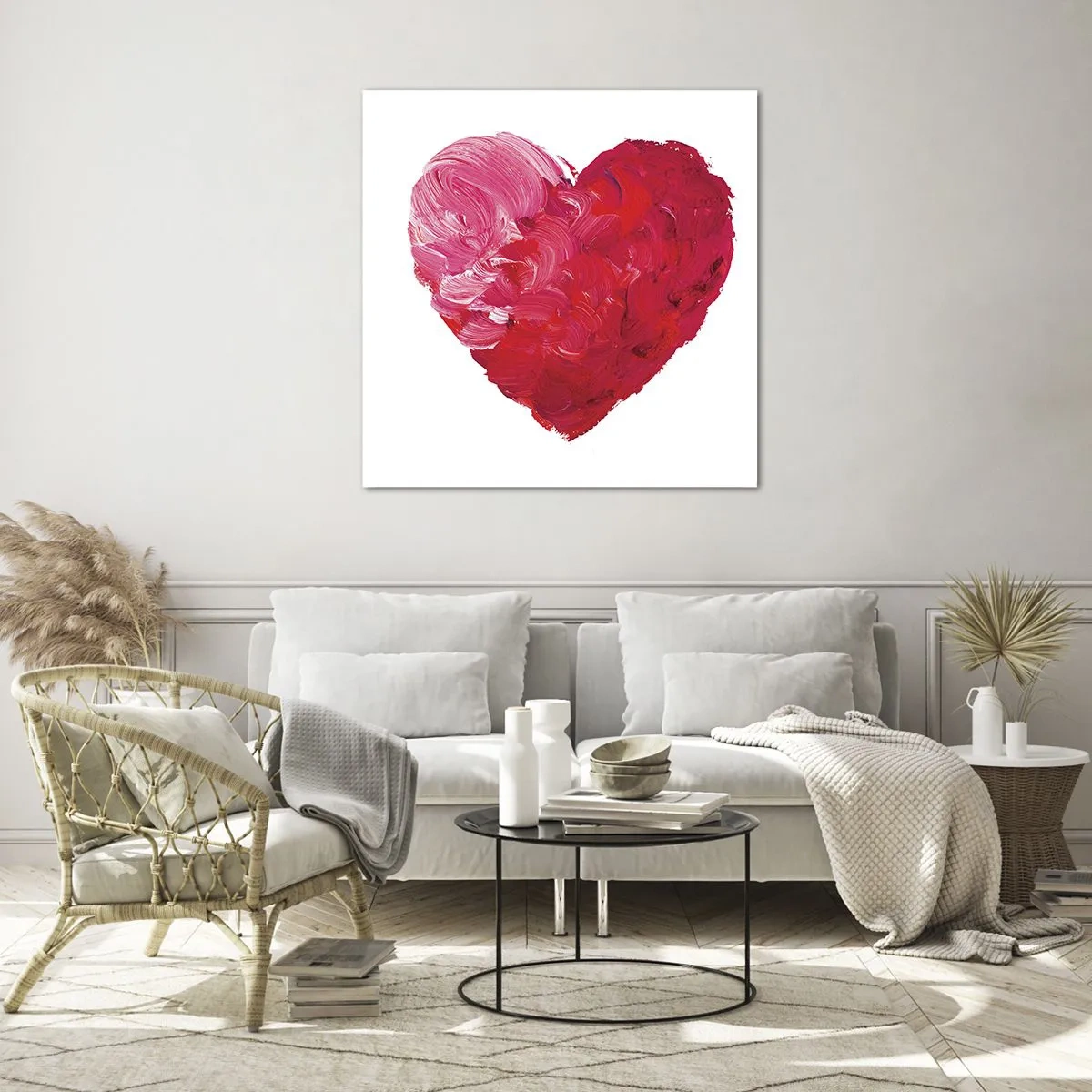 Obraz na skle - All you need is love - 30x30 cm