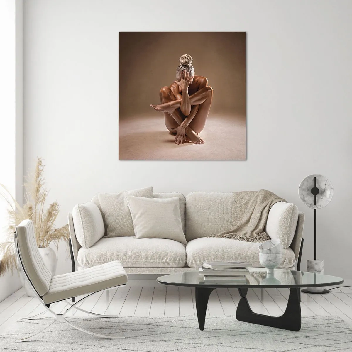 Obraz na skle - Jednota těla a ducha - 70x70 cm