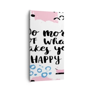 Obraz na plátně - Jak být šťastný - 65x120 cm