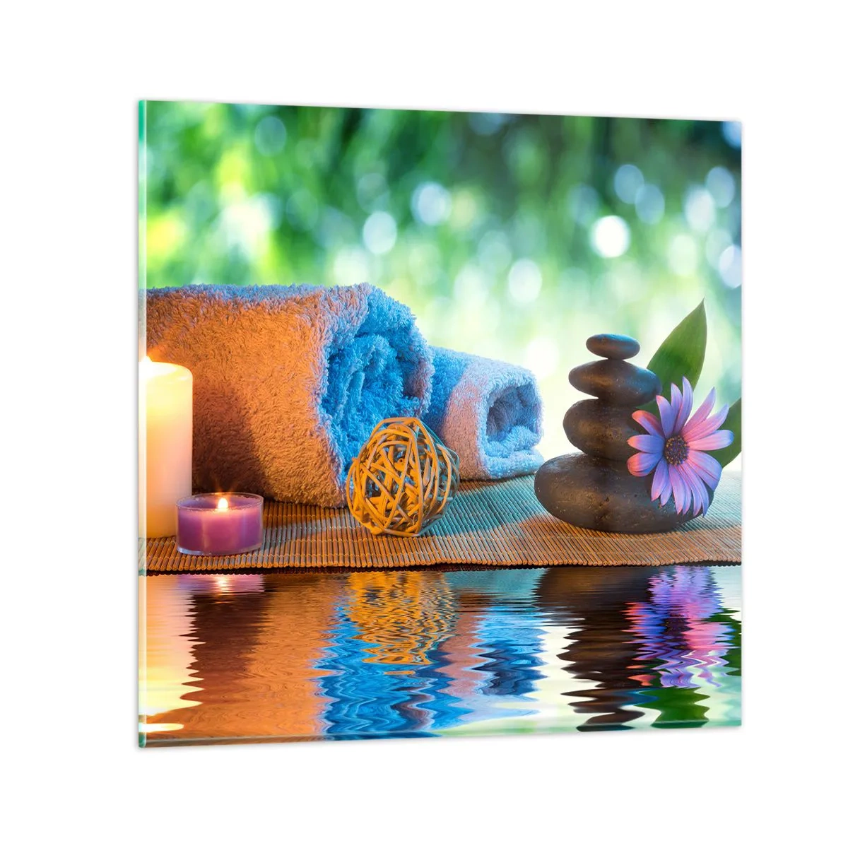 Obraz na skle - Čas pro tělo - 70x70 cm