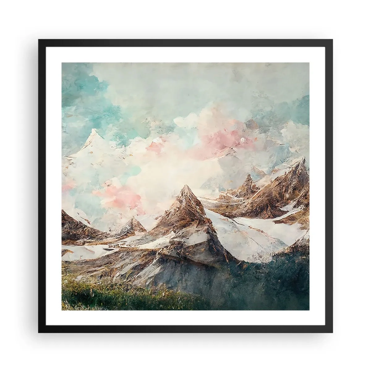 Plakát v černém rámu - Skalní čepele - 60x60 cm