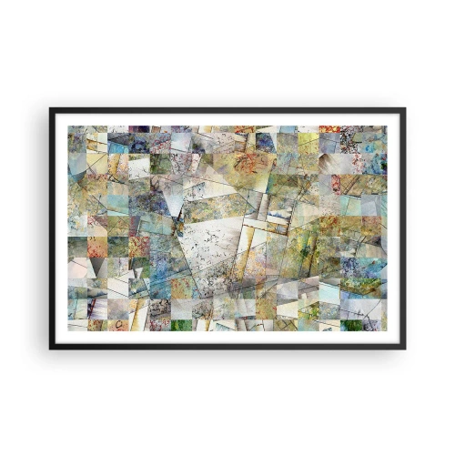 Plakát v černém rámu - Geometrické přeskupení - 91x61 cm