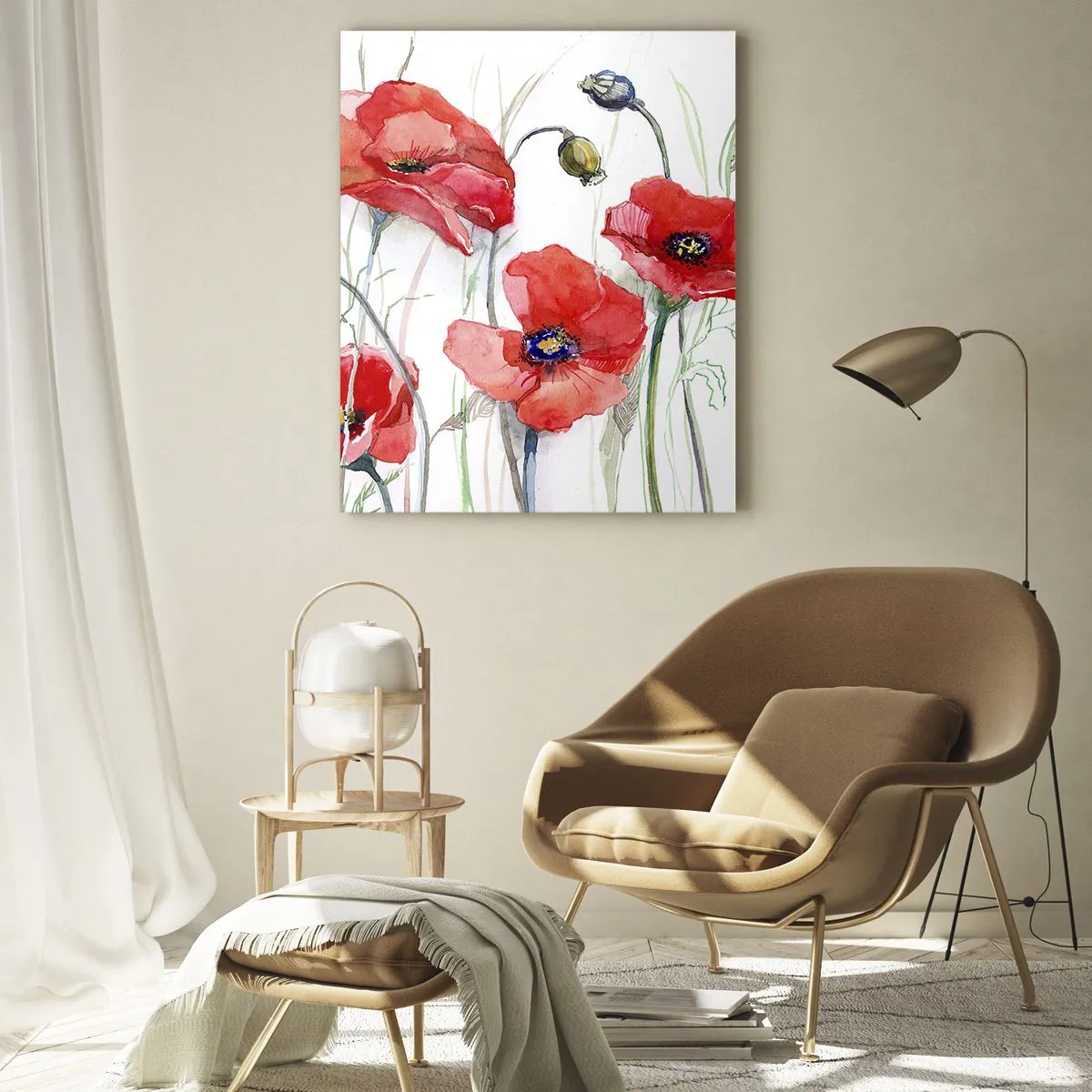 Obraz na skle - Polské květiny - 50x70 cm