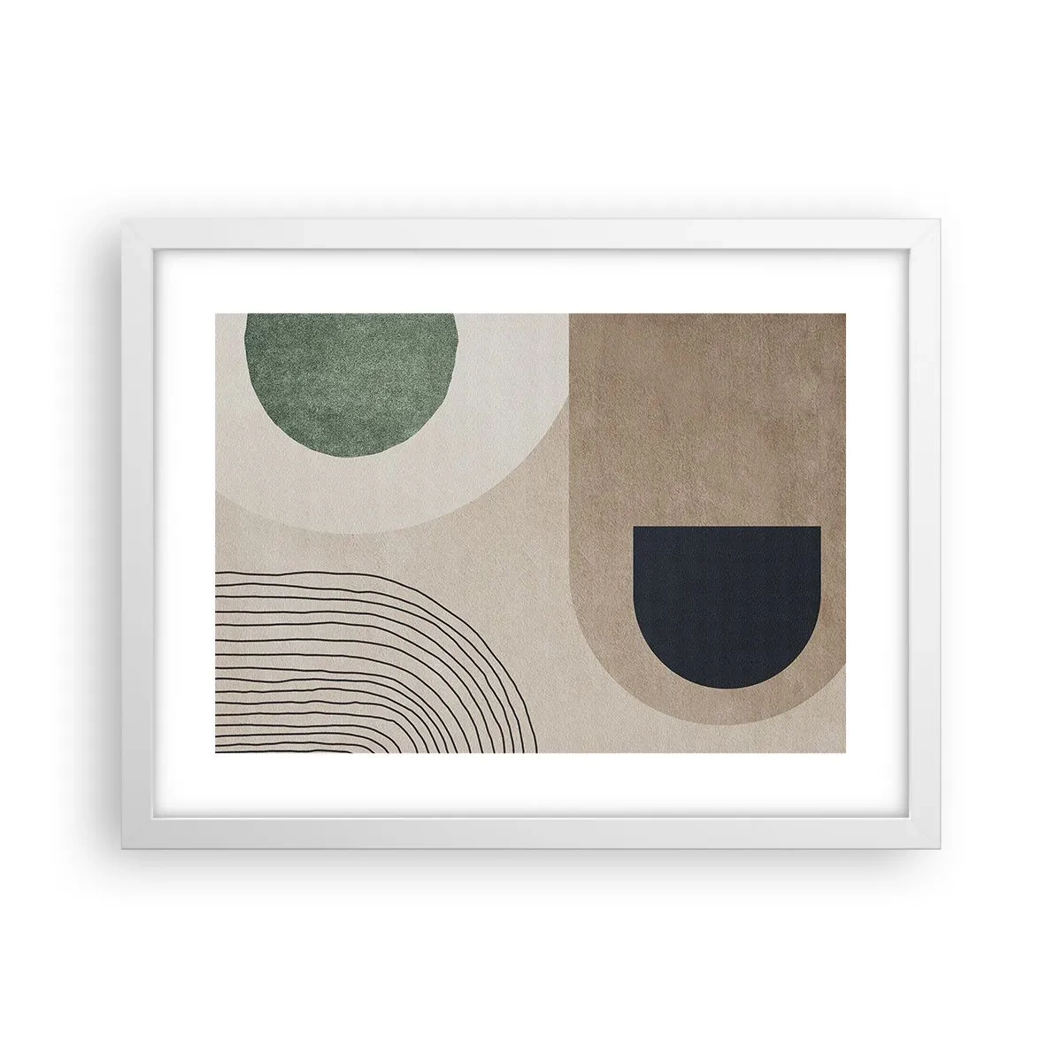 Plakát v bílém rámu - Něžnost oválu - 40x30 cm