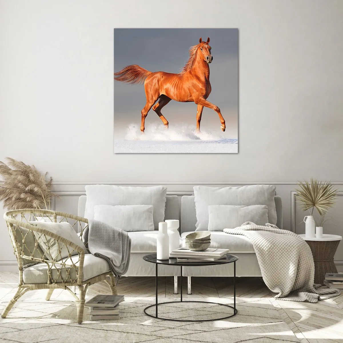 Obraz na skle - Tančící elegance - 30x30 cm