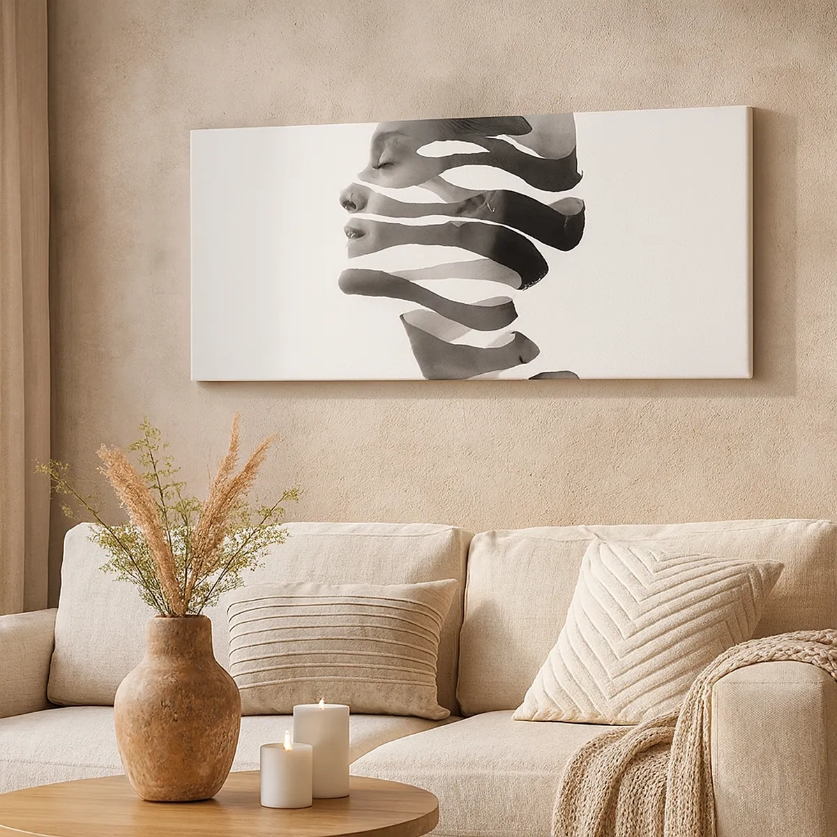 Obraz na plátně - Surrealistický portrét - 30x30 cm