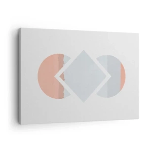 Obraz na plátně - Minimalistický obraz s geometrickými tvary - 70x50cm - Situace je jasná - Moderní nástěnná dekorace do obývacího pokoje a ložnice ARTTOR