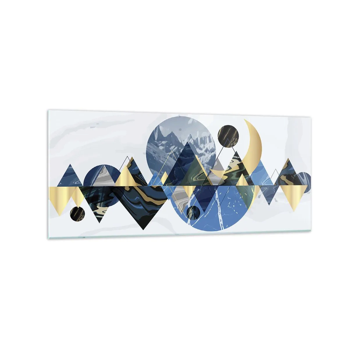 Obraz na skle - Geometrická krajina - 120x50 cm