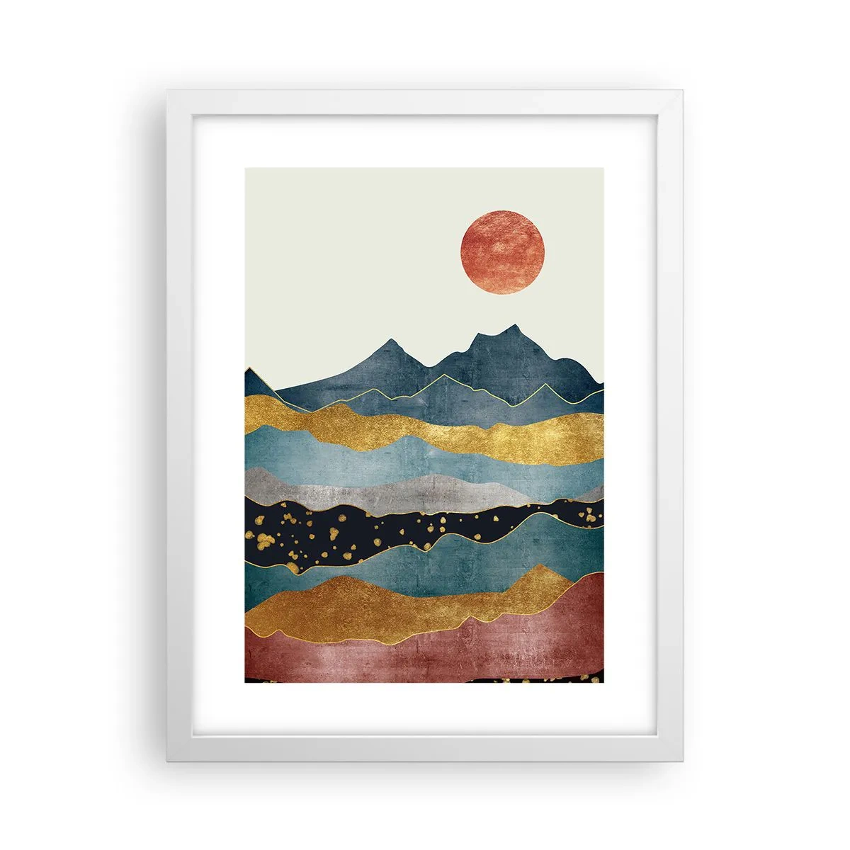 Plakát v bílém rámu - Průřez světem - 30x40 cm