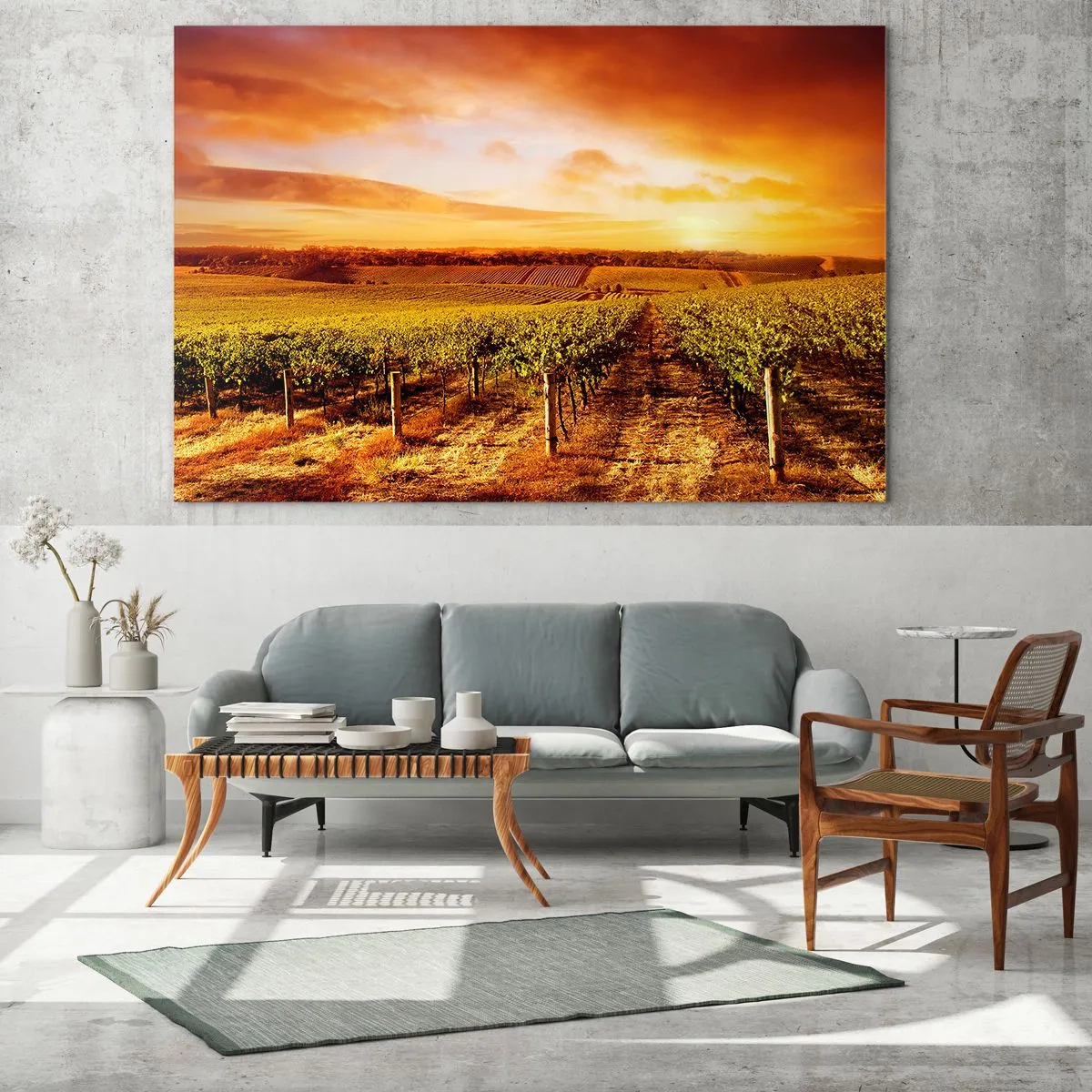 Obraz na skle - Jemně ovocné s tónem slunce - 100x70 cm