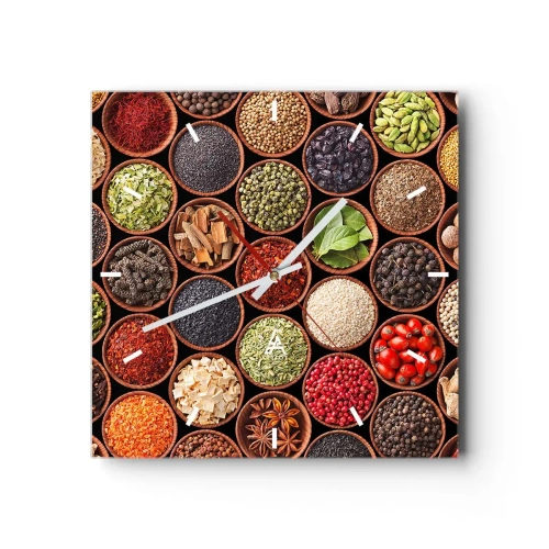 Nástěnné hodiny - Všechny chutě světa - 30x30 cm