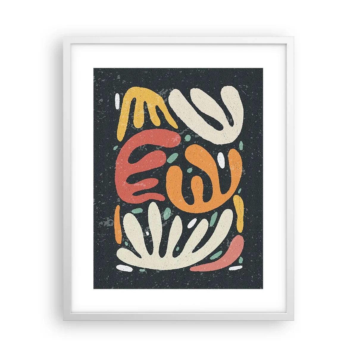 Plakát v bílém rámu - Kompozice – hned tě chytím - 40x50 cm