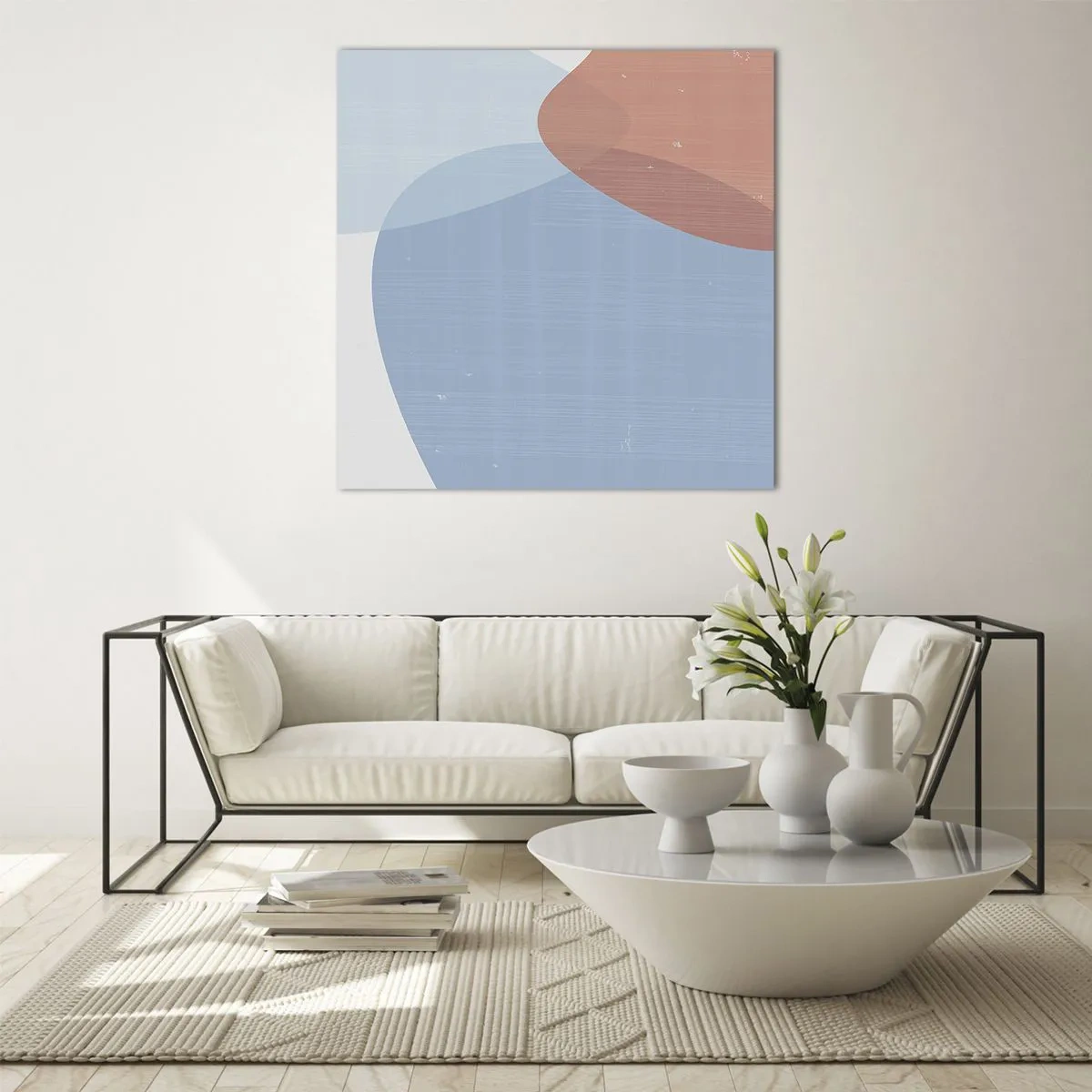 Obraz na skle - Pastelové vztahy - 40x40 cm