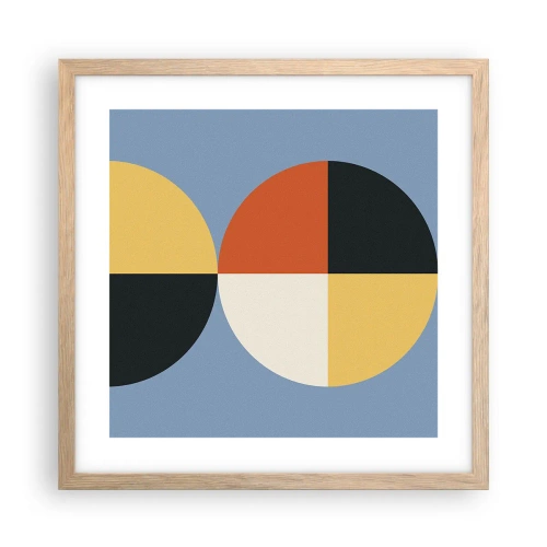 Plakát v rámu světlý dub - Koukej a počítej - 40x40 cm