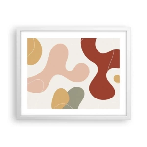 Plakát v bílém rámu - Klikyháky - 50x40 cm