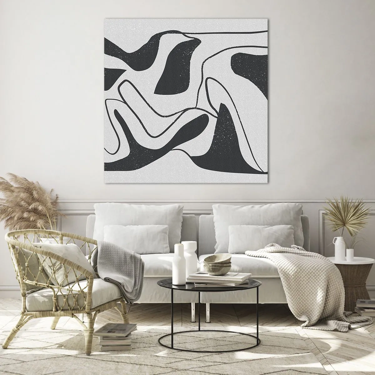 Obraz na skle - Abstraktní hra v labyrintu - 50x50 cm