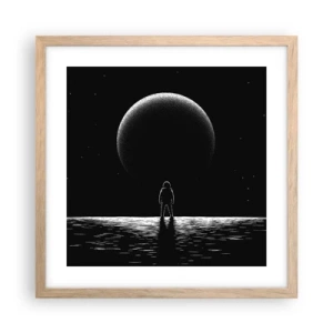 Plakát v rámu světlý dub - Tváři v tvář - 40x40 cm