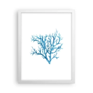 Plakát v bílém rámu - Mořský filigrán - 30x40 cm