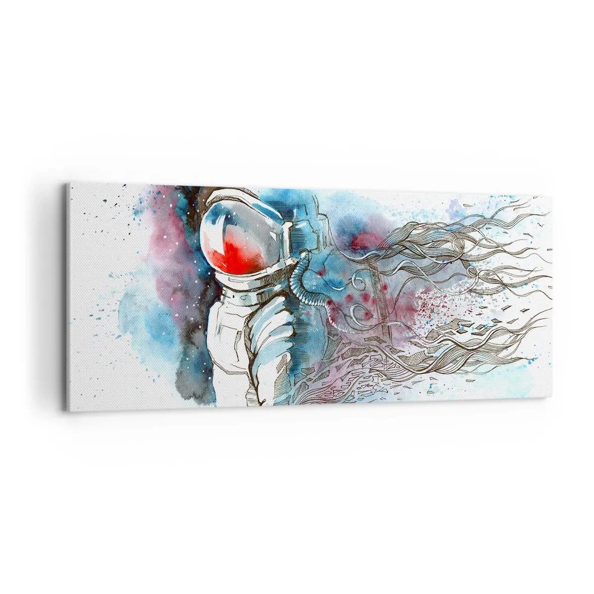 Obraz na plátně - Sám s vesmírem - 100x40 cm