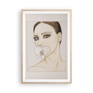 Plakát v rámu světlý dub - Symbol elegance a krásy - 61x91 cm