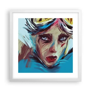 Plakát v bílém rámu - Silniční válečnice - 40x40 cm