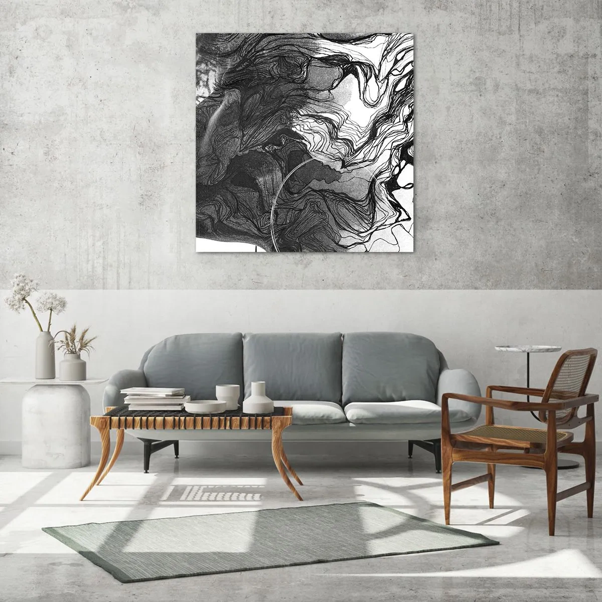 Obraz na skle - Zapletená ve snech - 60x60 cm