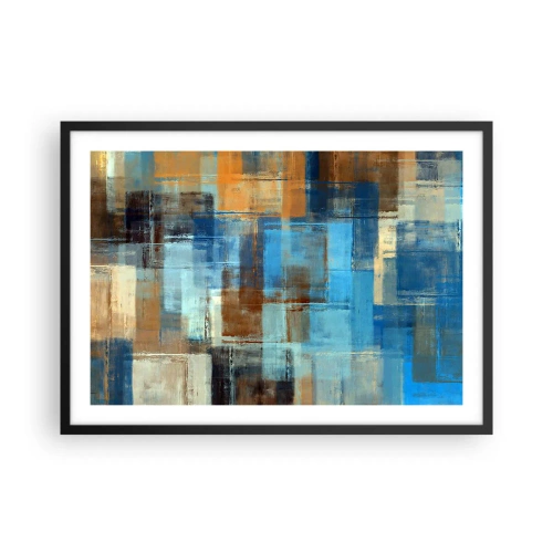 Plakát v černém rámu - Přes modrý závoj - 70x50 cm