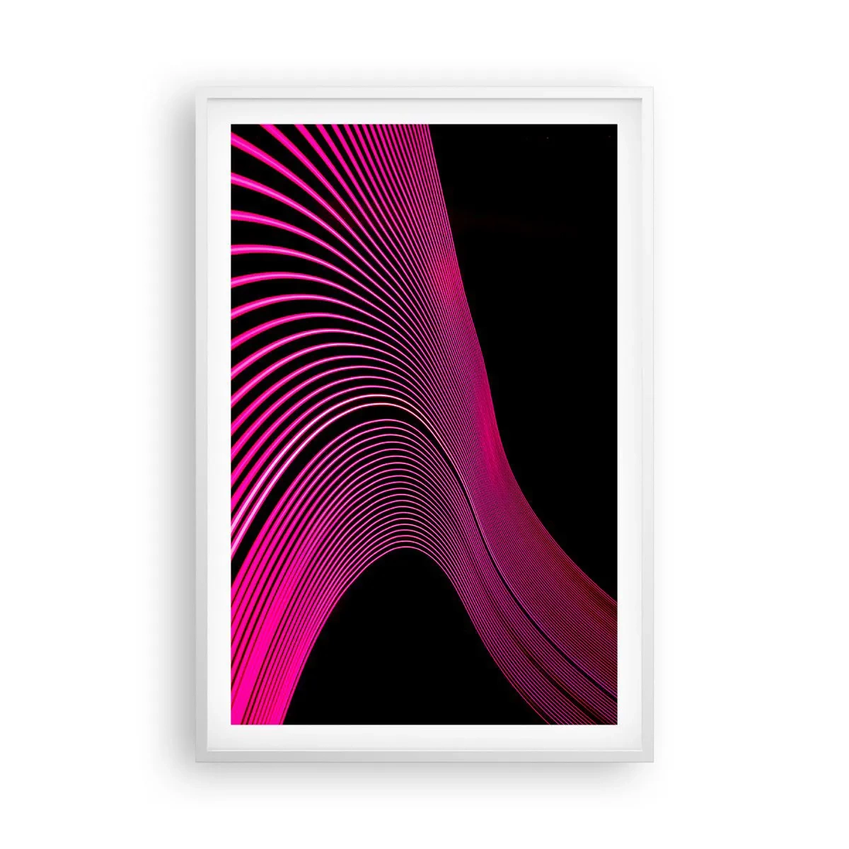 Plakát v bílém rámu - Alej světla - 61x91 cm