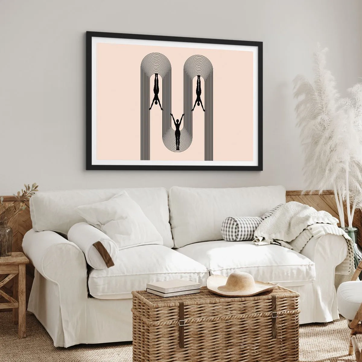 Plakát v černém rámu - Vzhůru nohama - 91x61 cm