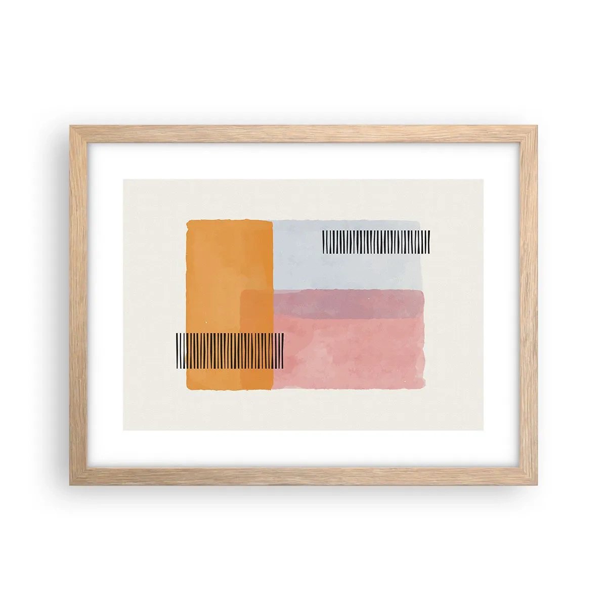 Plakát v rámu světlý dub - Z rohu do rohu - 40x30 cm