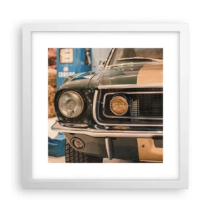 Plakát v bílém rámu - Setkání s legendou - 30x30 cm