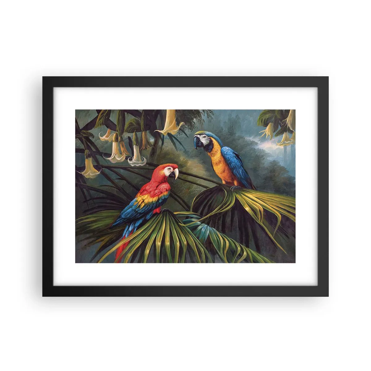 Plakát v černém rámu - Romantismus v tropech - 40x30 cm