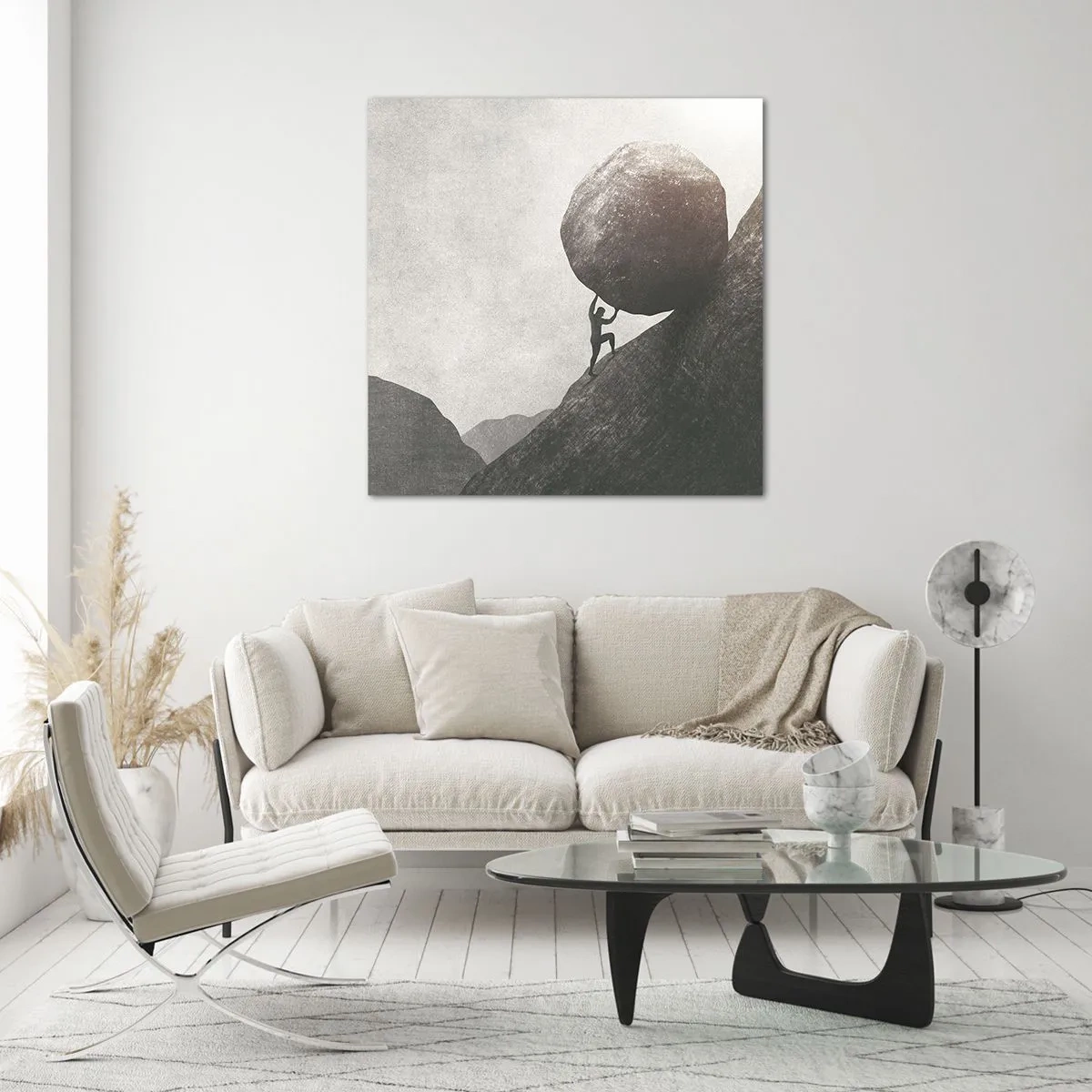 Obraz na skle - Věřím, proti vší naději - 70x70 cm