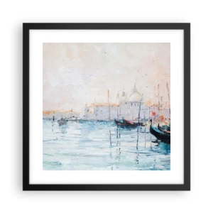 Plakát v černém rámu - Za vodou, za mlhou - 40x40 cm