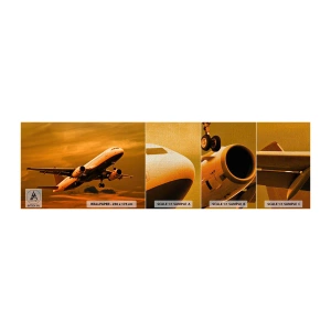 Vzor Fototapety Premium Canvas - Let směrem ke slunci - Letadlo, Výlet, Západ slunce - 100x30 cm