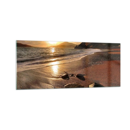 Obraz na skle - Jdi za sluncem k výšinám - 100x40 cm