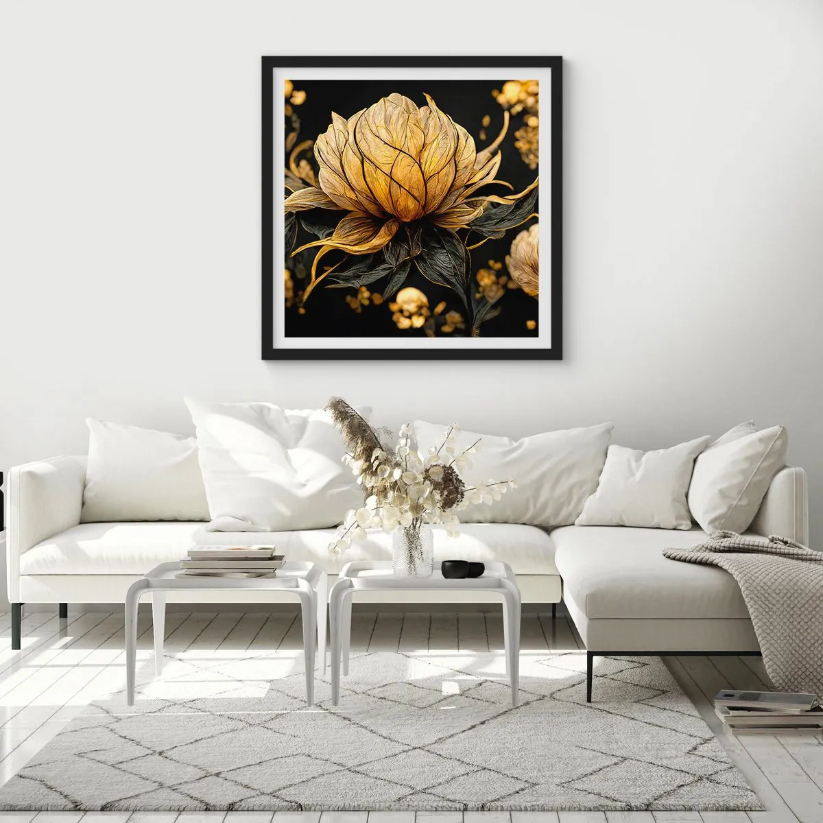 Plakát v černém rámu - Jemná křehkost - 60x60 cm