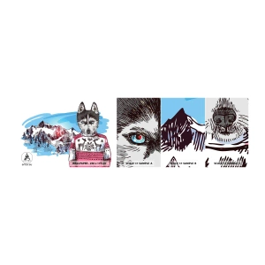 Vzor Fototapety Samolepicí Deluxe Sticker - Vlk v ovčím rounu - Abstrakce, Vlk, Pro děti - 100x30 cm